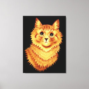 Toile Portrait d'un chat orange par Louis Wain