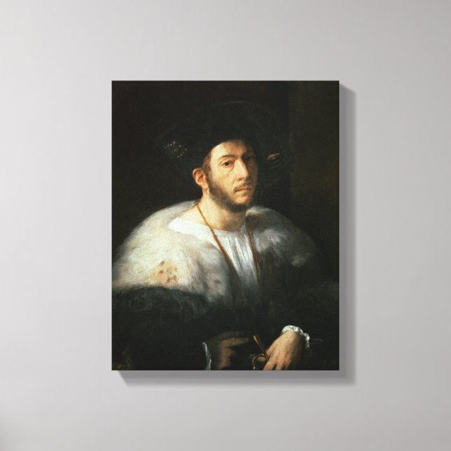 Toile Portrait d'un homme, possiblement Cesare Borgia (1 (Recto)