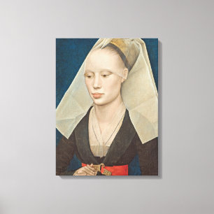 Toile Portrait d'une dame, c.1460 (huile sur panneau)
