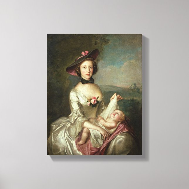 Toile Portrait d'une dame, dit être Elizabeth, femme de (Recto)