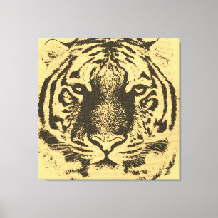Toile Portrait en gros plan du gros tigre