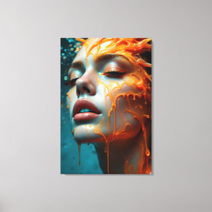 Toile Portrait femme mode art