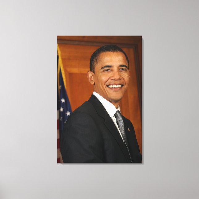 Toile Portrait officiel de Barack Obama (Recto)