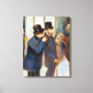 Toile Portraits d'Edgar Degas à la bourse des valeurs