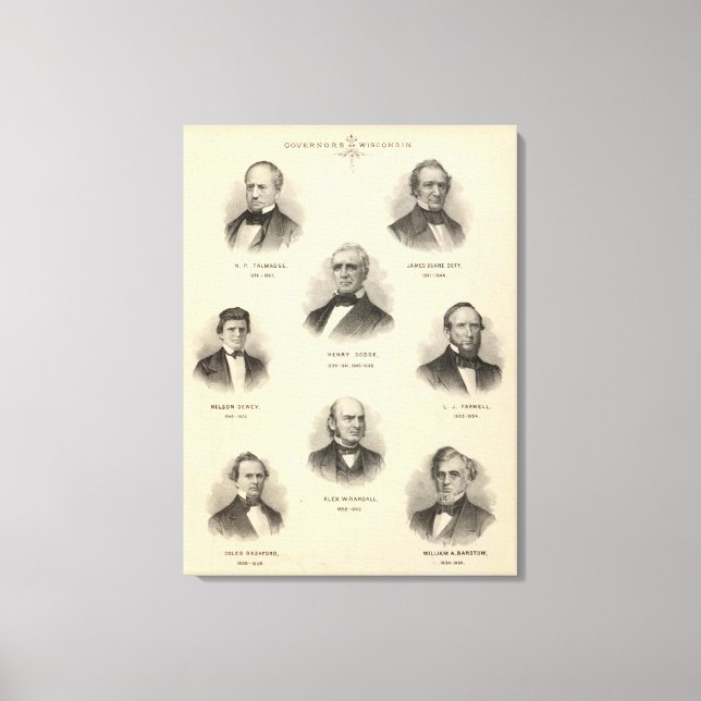 Toile Portraits Gouverneur du Wisconsin NP Talmadge (Recto)