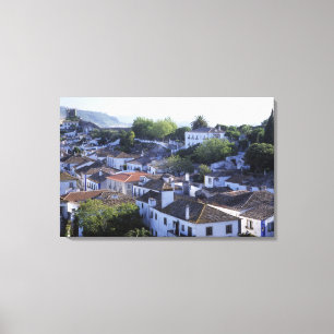 Toile Portugal, Obidos. Vue dégagée sur les chaux