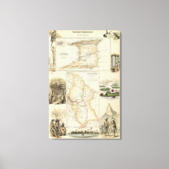 Toile Possessions britanniques sur la côte nord-est (Recto)