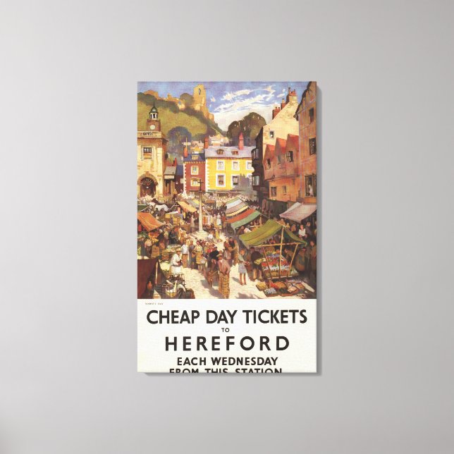 Toile Poster de la scène de marché (Recto)