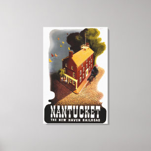Toile Poster de l'Amérique du Massachusetts de Nantucket