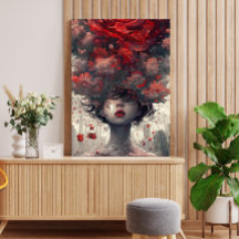 Poster de l'art surréaliste Crimson Blossom