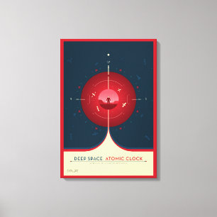 Toile Poster de l'horloge atomique Deep Space, version r