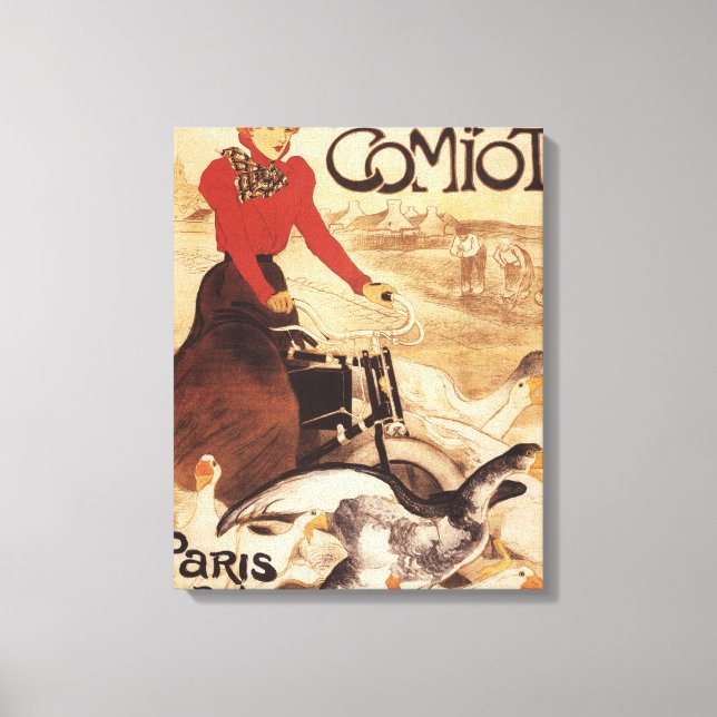 Toile Poster de promotion Comiot Motocycles femme et oie (Recto)