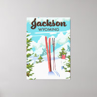 poster de ski Jackson Wyoming