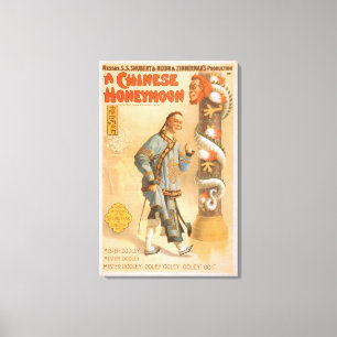 Toile Poster de théâtre "Une lune de miel chinoise"