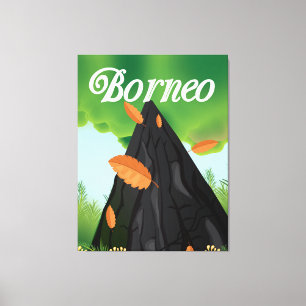Toile Poster de voyage Borneo Rainforest