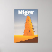 poster de voyage de la Mosquée du Niger Agadez