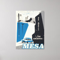 poster de voyage de style vintage Mesa Arizona