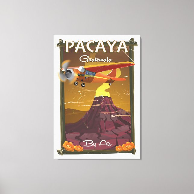 Toile Poster de voyage du Pacaya Volcano Guatemala (Recto)