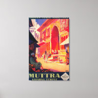 Poster de voyage du temple Muttra Krishna