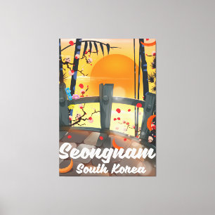 Toile Poster de voyage Seongnam Corée du Sud