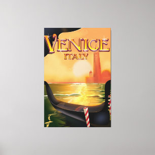 Toile poster de voyage vintage Venise, Italie
