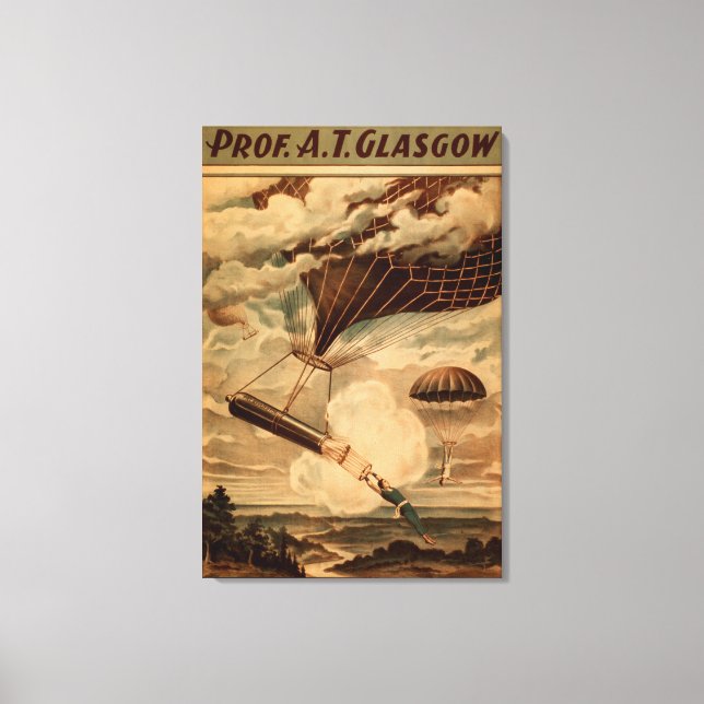 Toile Poster du Cirque de Glasgow Hot Air Balloon (Recto)