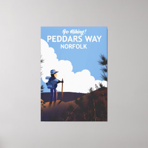 Toile Poster du Randonnée Peddars Way Norfolk