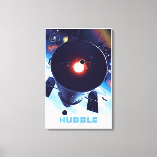 Toile Poster du télescope spatial Hubble.