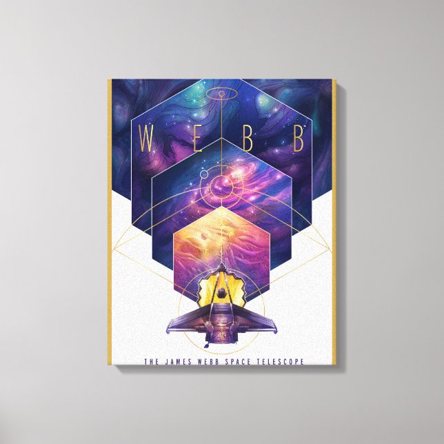 Toile Poster du télescope spatial James Webb. (Recto)