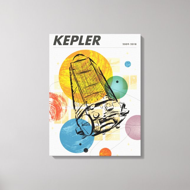 Toile Poster du télescope spatial Kepler. (Recto)