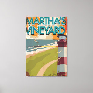 Toile Poster du Vintage voyage Marthas Vineyard