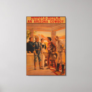 Toile Poster d'un Cowboy Western Arizona