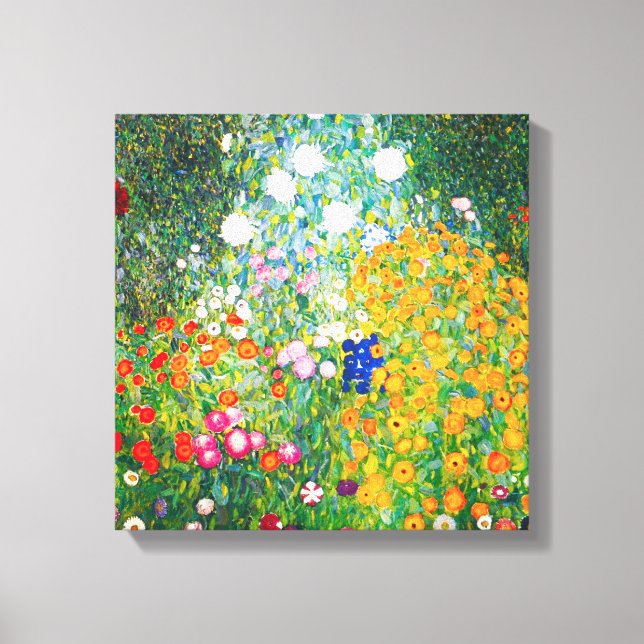 Toile Poster Gustav Klimt Flower Garden Canvas (Recto)