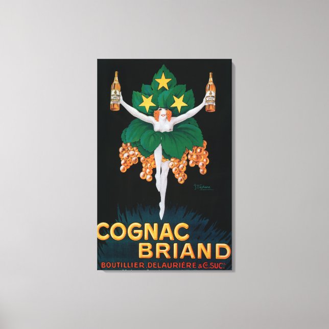 Toile Poster promotionnel de Cognac Briand (Recto)