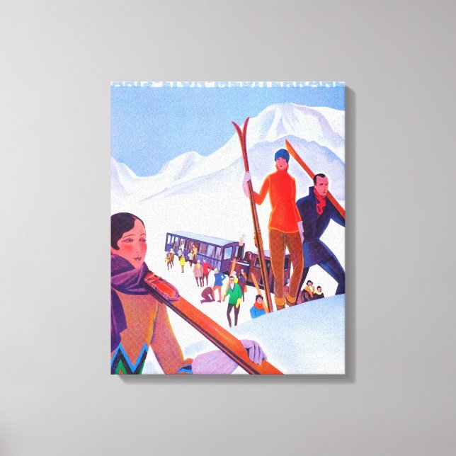 Toile Poster promotionnel du chemin de fer PLM (Recto)