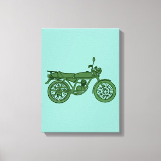 Toile Poster vintage de moto - Sketted main
