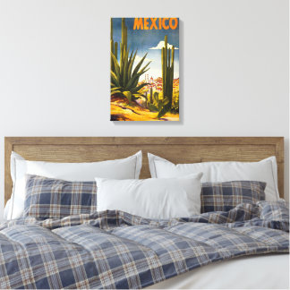 Toile Poster Vintage voyage Mexique