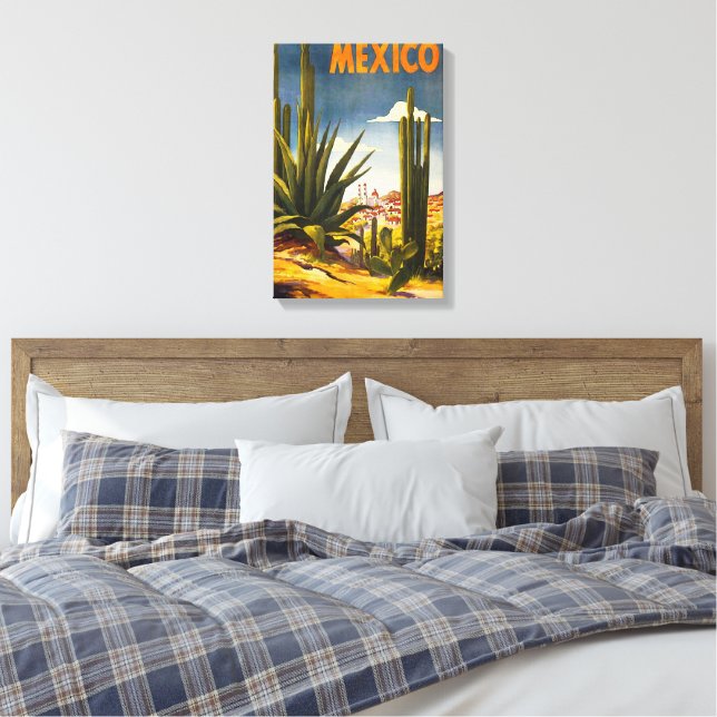 Toile Poster Vintage voyage Mexique (Insitu(Chambre))