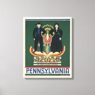 Toile Poster Vintage voyage Pour Lancaster County, Pa