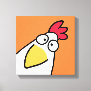 Toile POULET SÉRIEUX orange par Sandra Boynton