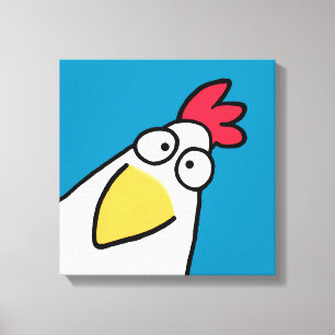 Toile POULET SÉRIEUX turquoise par Sandra Boynton