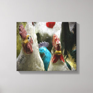 Toile Poulets vintages