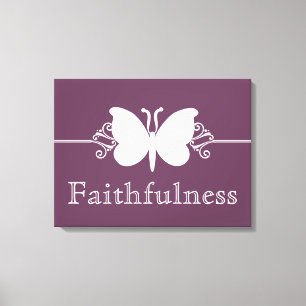 Toile Poupée de papillon Eggplant Virtue Canvas Imprimer