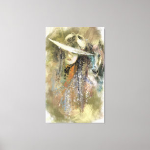 Toile pour femme et cheval Imprimer - Peinture