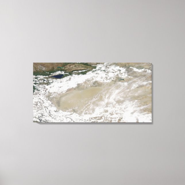 Toile Poussière et nuages planaient au-dessus du Taklima (Recto)
