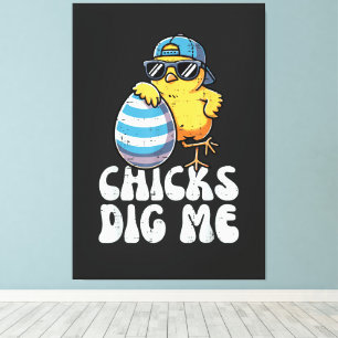 Toile Poussins de Pâques Me Trouvent Mignon Oeuf