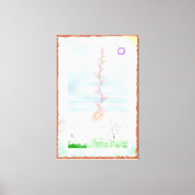 Toile Prairie Rose Impressionist Art (Recto)