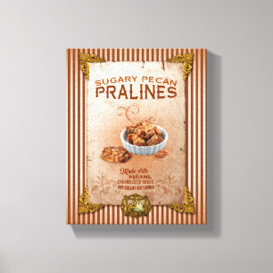 Toile Pralines douces de noix de pécan de la Louisiane