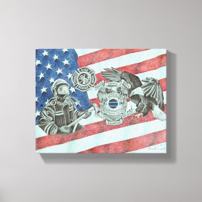 Toile Premier répondeur patriotique (Recto)