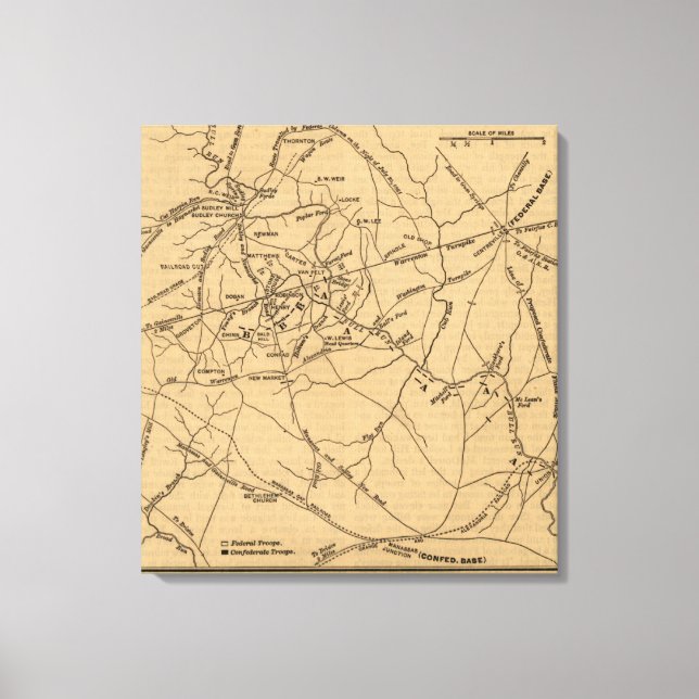 Toile Première bataille de Bull Run - Guerre civile Pano (Recto)